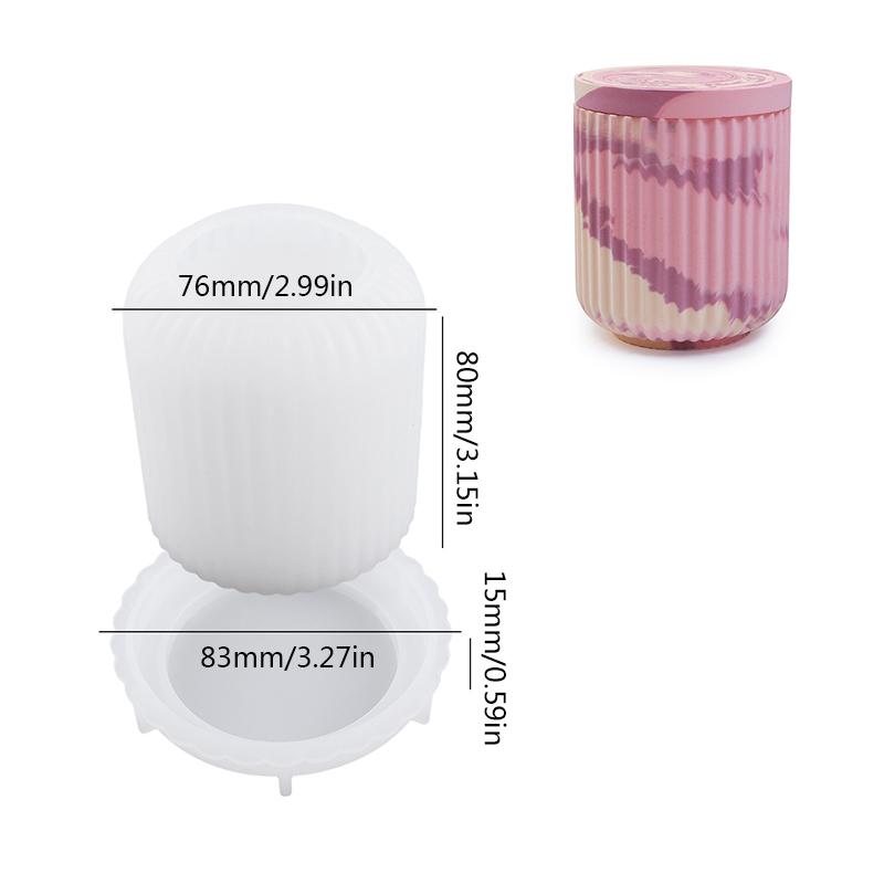 Гладкая покрытая банка, гипсовая цементная форма, полосатая чашка для свечей, силиконовая форма, зеркальная форма для капель