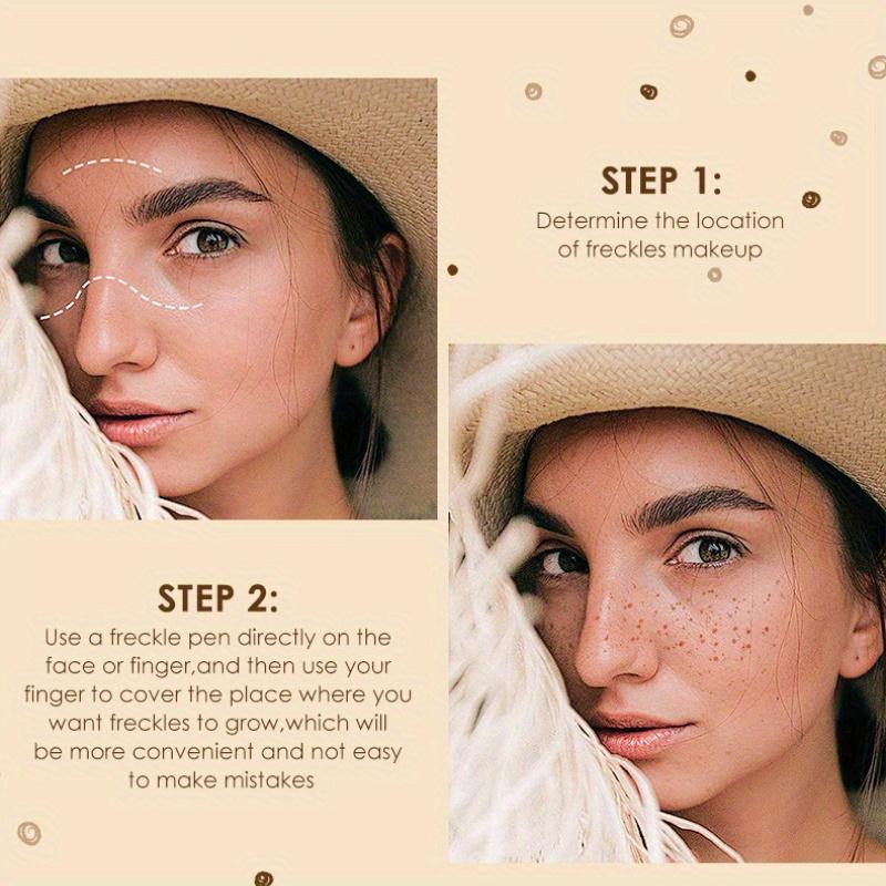 Waterproof Freckle Pen Quick-Dry Long-Lasting Coverage for Freckles & Beauty Marks Natural Finish with 2 Shades Easy To Use Beauty Mark Enhancement