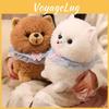 Lace Cute Scarf Pomeranian Plush Doll Children Companion Toy For Decor Room