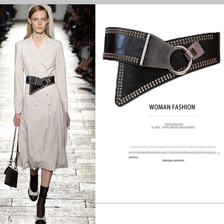 Модный женский пояс в корейском стиле — универсальный, декоративный и широкий, идеально подходит к юбкам.