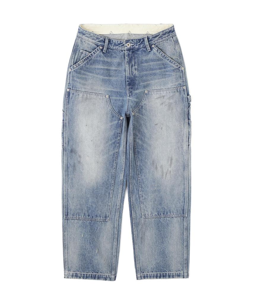 AVIREX УНИВЕРСАЛЬНЫЙ ДЖИНСОВЫЙ КОМБИНЕЗОН С ДВОЙНЫМИ КОЛЕНЯМИ Размер Выстиранный и БРЮКИ, Мужской, M, 369, Потертый, 783-5111201