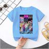 2026 Новая K-POP Saja Boys Принт Короткий Рукав Весенняя Семейная Одежда для Мальчиков и Девочек Милая Хлопковая Футболка для Мальчиков и Девочек