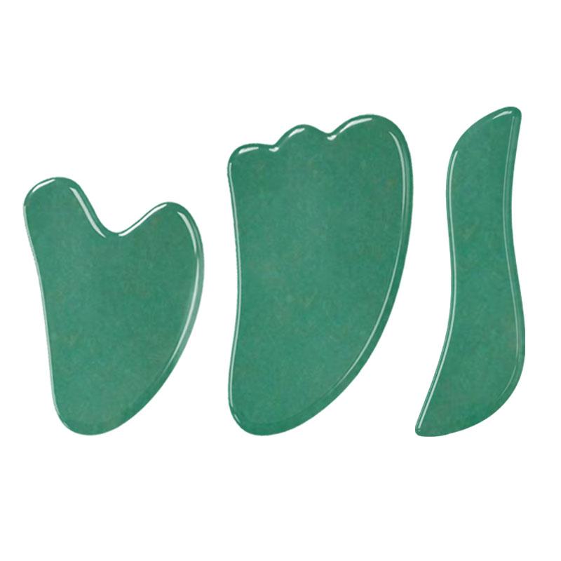 3 шт./комплект Розовый кварц Массаж лица Доска Гуаша Хрустальный камень Нефритовый массажер Для тела Лица Глаз Соскребание Акупунктура Гуаша Скребок