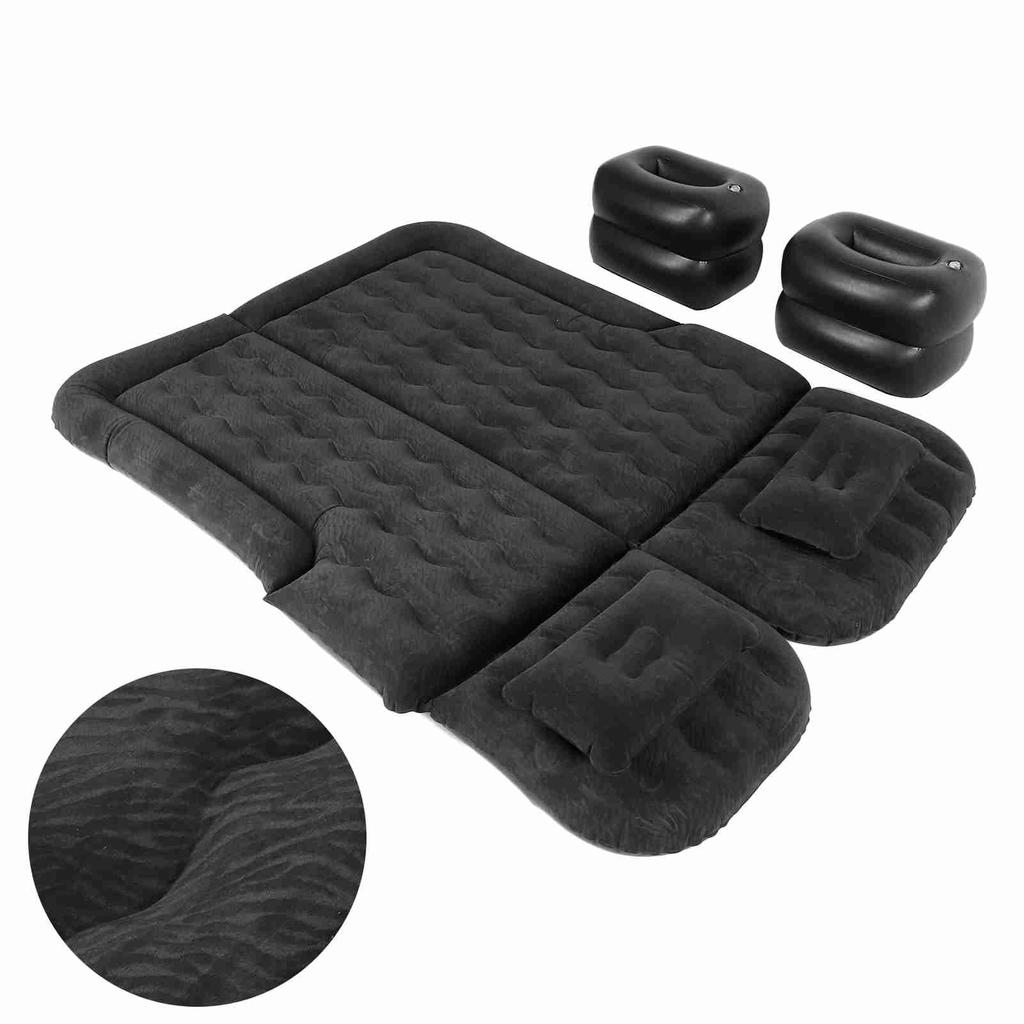 Car Air Mattress Vehicle Inflatable Thickened Travel Bed Sleeping Pad Camping AccessoryBlack