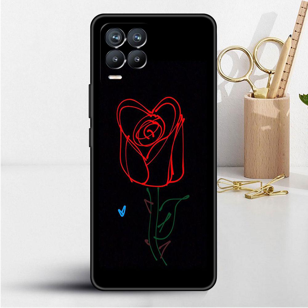 Чехол для Realme 8 C21y GT Neo 2 3 8i C21 7 C11 6 C12 C35 C3 GT 9 Pro C12 силиконовый чехол для телефона TPU с цветком