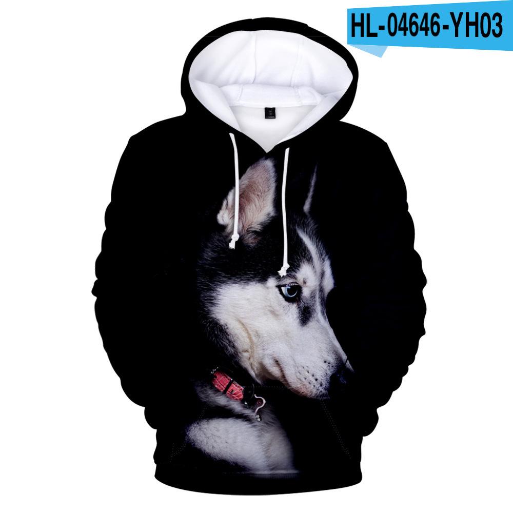 Толстовка с капюшоном для женщин и мужчин с 3D принтом собаки и хаски, уличная одежда, пуловер в стиле хип-хоп, куртка с капюшоном, мужская повседневная спортивная одежда