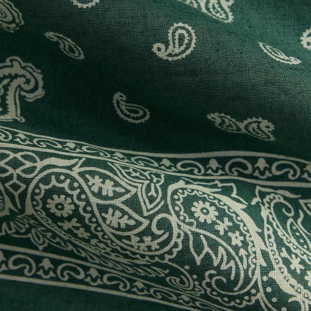 Polo Ralph Lauren Рубашка с коротким рукавом на пуговицах с принтом и лагерем воротником Мужские рубашки Зеленый 710971799-001