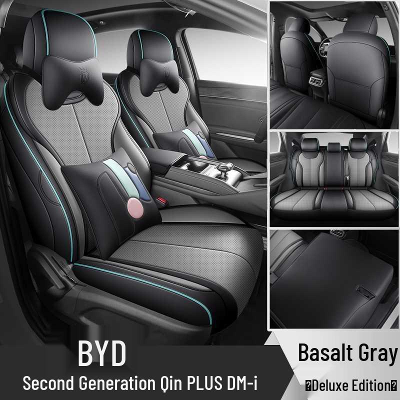 Чехлы на сиденья для BYD Qin Plus DM-i (25 шт.), Всесезонное, Полное покрытие для модели с интеллектуальным вождением