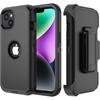Прочный Чехол для Телефона для iPhone 17 16 Pro Max 15 14 13 12 11 XR X/XS Max Ударопрочный Бронированный Защитный Чехол с Кобурой на Клипсе для Пояса