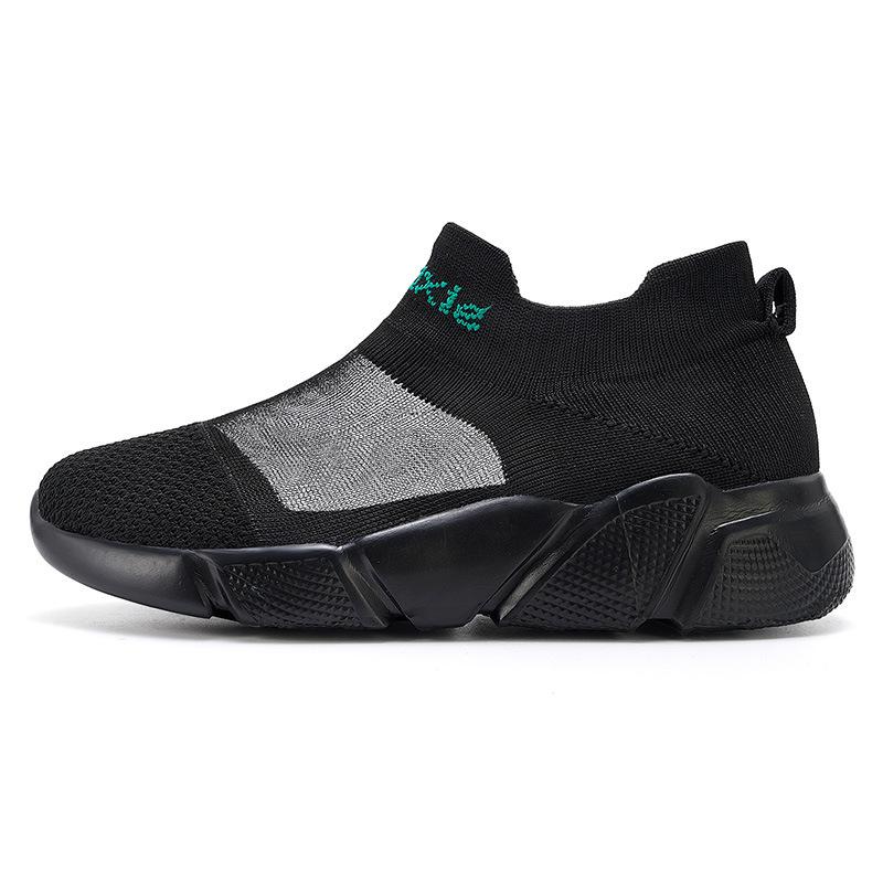 Весна и лето мужские рваные рыбные новые туфли женские повседневные одинарные туфли с одной педалью дышащие носки спортивная обувь женская