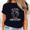 (Premium T-shirt)Women Fashion T Shirt Funny Protect The Ocean Go Planet It'S Your Earth Day Letter Print T Shirt Tops