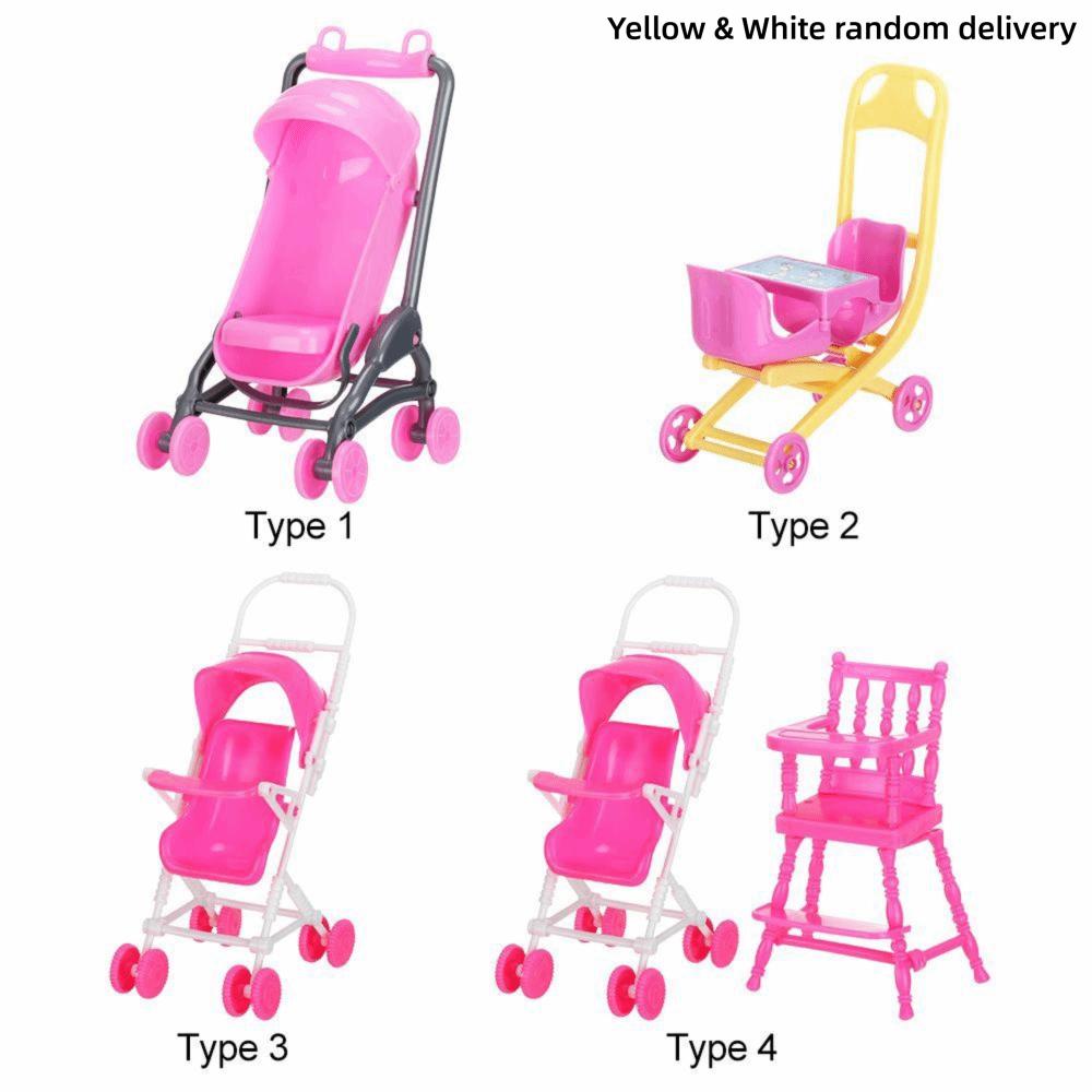 Car Playing House Infant Carts Miniature Baby Stroller Dollhouse Furniture Dolls Accessories