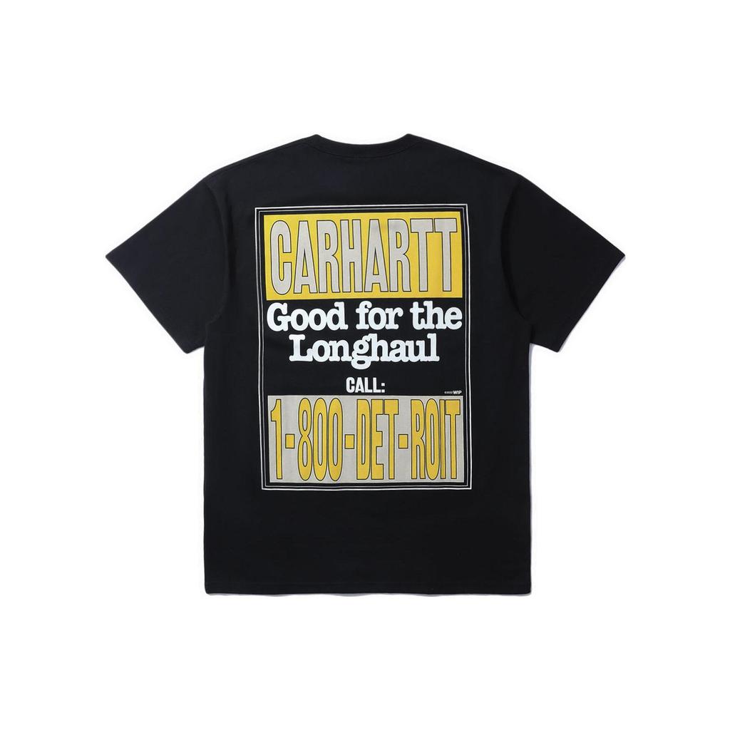 Carhartt WIP Мужская футболка с коротким рукавом и принтом в виде букв SS22 Черная CHXTEA221009I-BKX