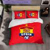 Spain national football team 3 Piece Bedding Set Soft Duvet Cover Set with Pillowcases Printed Bedroom Decor Set for Home