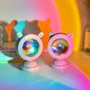 Sunset Projection Lamp Romantic Atmosphere RGB Mini Rabbit/Cat Ear Rainbow Lamp Projector for Home