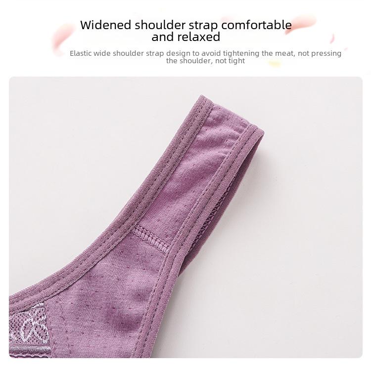 Ultra-Thin Lace Front Buckle Comfort Bra for Middle-Aged & Elderly Women