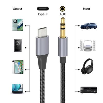 Кабель Type C на 3,5 мм Аудио Кабель Aux Разъем Кабель USB C на 3,5 мм Порт Штекерные Разъемы Адаптер Провод Наушники Стерео Автомобильный Кабель