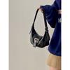 Ielgy Autumn Winter High-End Black Underarm Bag Shoulder Messenger Bag