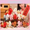 New Year Zodiac Plush Toy With Short Pile Fabric For Festive Gift Holiday Decor