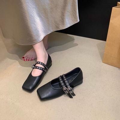 Коричневые ретро французские туфли Мэри Джейн на высоком каблуке 2025 женские новые темпераментные туфли на ремешке с квадратным носком на мягкой подошве с открытым вырезом