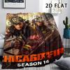 1Pc Chicago Fire Print Flannel Blanket, High quality Comfortable for All Seasons, Home Decor, Warmth and Comfort, Perfect for Christmas Gifts