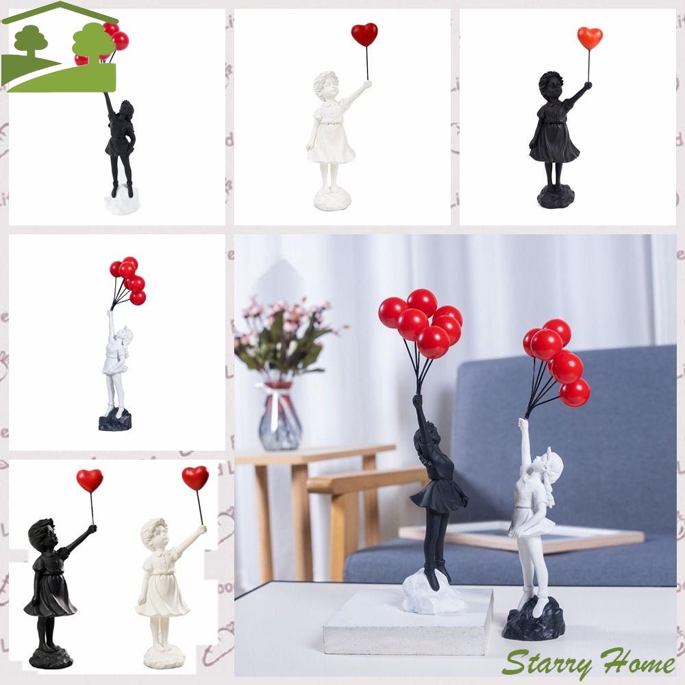 Искусство Скульптура Полимерные Поделки Девочка с Воздушным Шаром Фигурка Девочка с Шаром Любви Скульптура Бэнкси Без Запаха Реалистичный Книжный Шкаф