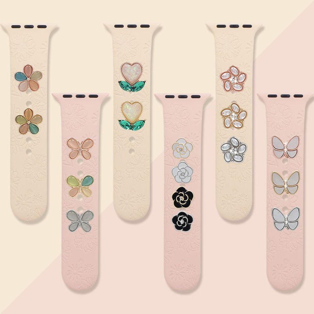 Металлический браслет для часов, украшение, брошь, декоративное кольцо, наручные подвески для аксессуаров для ремешка Iwatch