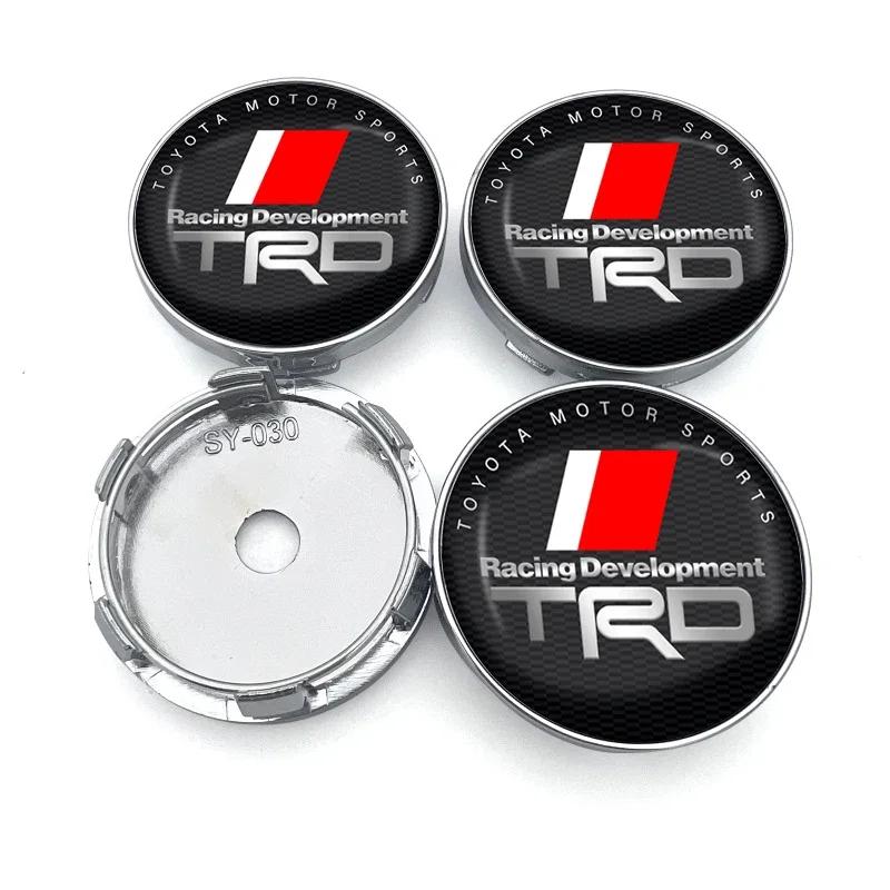 Для Toyota 2026 Горячие Колпаки на Ступицу 4 шт. 60 мм Наклейка-Логотип на Центральную Часть Колеса Автомобиля Накладка на Диск Эмблема Наклейка Для Toyota Corolla TRD Yaris