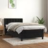 3131179 vidaXL Divan Bed with Mattress Black 90x200 Cm Velvet