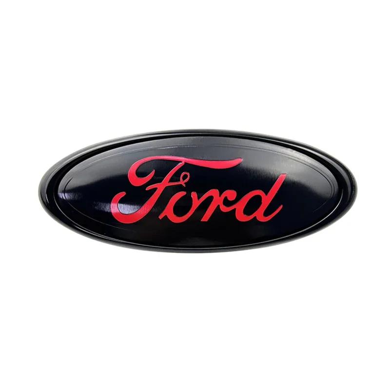 Car Sticker 14.6x5.7cm Emblem Car Front Cover Grille Badge for Ford Kuga Focus Ranger Mustang Mondeo Fiesta Explorer Transit Acc