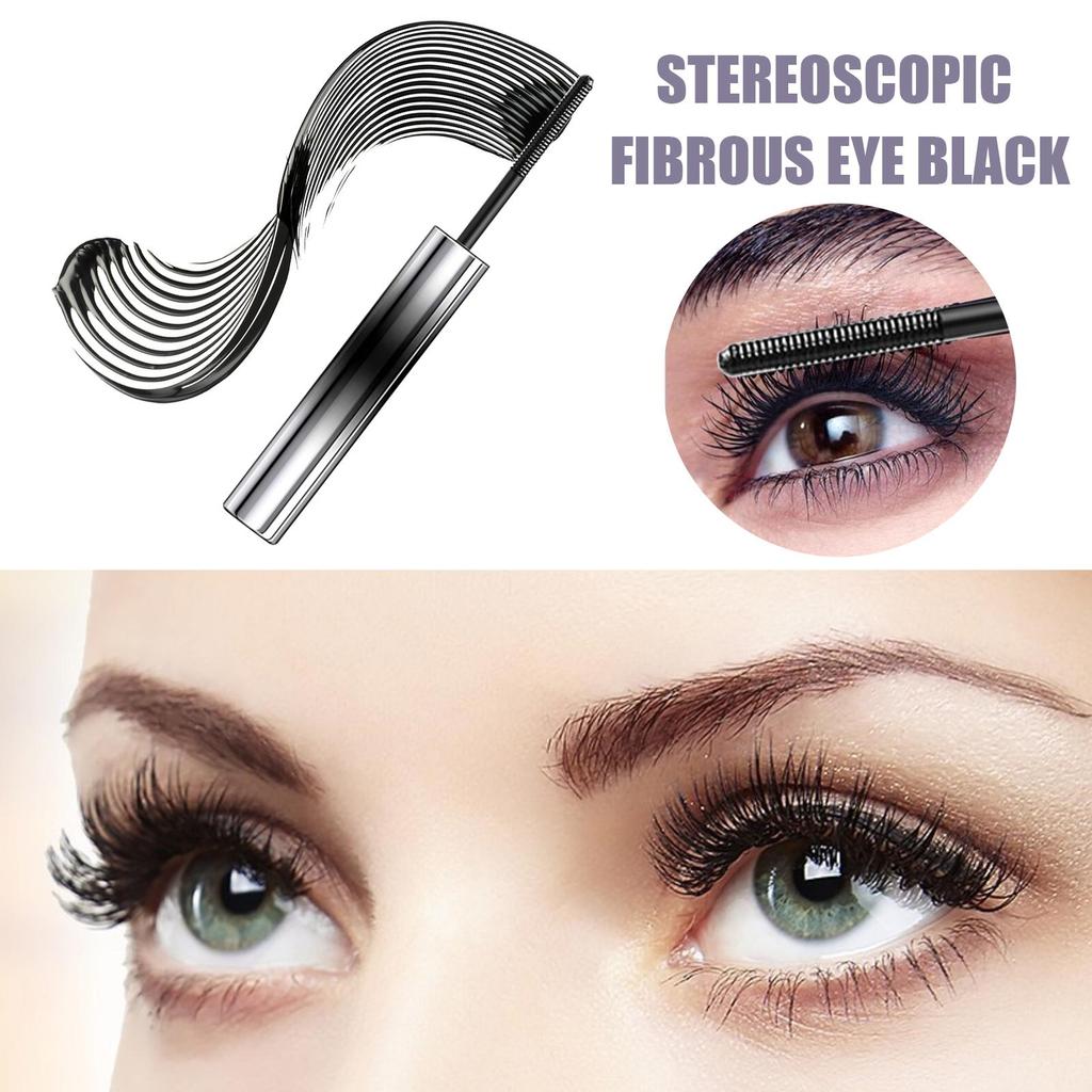 OUHOE Long-Lasting Curling Mascara - Volumizing & Lengthening Eyelashes, Waterproof Mascara, Smudge-Proof, Long-Lasting Waterproof Black Mascara 4g