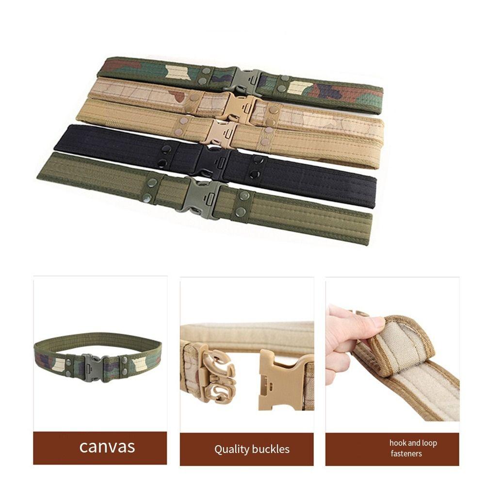 Breathable Canvas Waistband Plastic Buckle Camo Belt Casual Marine Corps Duty Belt Outdoor