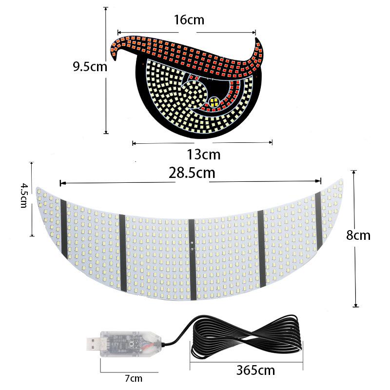 Светодиодный декоративный светильник «Глаз дьявола», Светодиодный светильник-эмодзи, Предупредительный свет на заднее стекло автомобиля