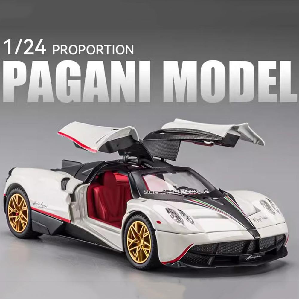 1:24 Pagani Huayra Dinastia Sport Car Model Toys Alloy Diecast Sound Light 4 Door Opened Racing Vehicle For Kids Gift Collection
