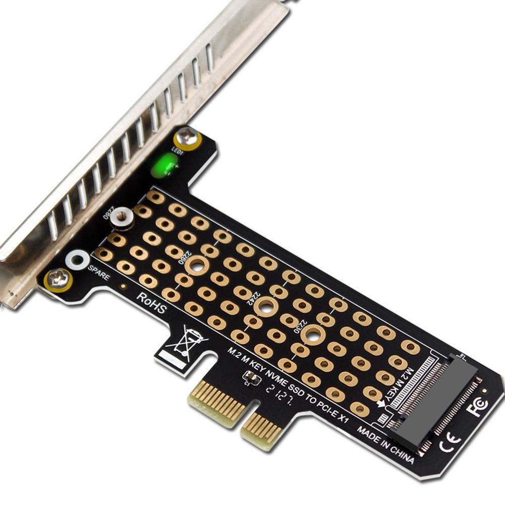 SSD M.2 NVME to PCI-E X1 Adapter Board Support PCI-E4.0/3.0 Extender Card Matrix Cooling Hole Computer Accessory
