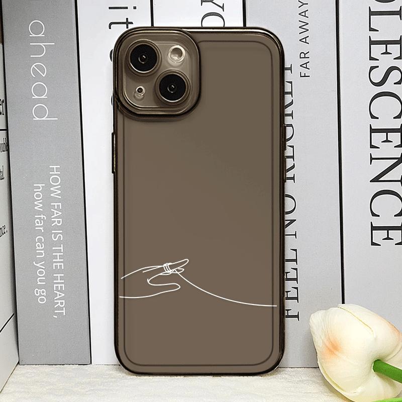 Чехол для телефона с простыми линиями для влюбленных, парный, для IPhone 16 Pro Max 15 14 13 12 11 Mini X XR XS SE2 7 8 14 Plus, мягкий чехол, парная оболочка