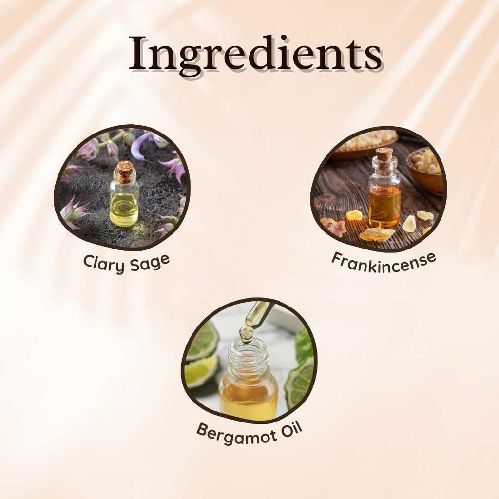 Ananta Несомненно Эфирное Масло Комбо – Бергамот, Шалфей Мускатный и Ладан Ароматические Масла (10 мл × 3)