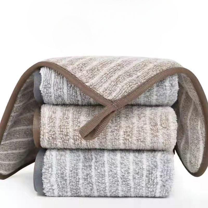 Ultra-fine Cellulose Striped Edge Kitchen Dishcloth Water-absorbent and Non-shedding Table Cleaning Household Cleaning Cloth