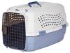 Amazon Basics Double-Door Pet Carrier for Small Dogs and Cats (Up To 9kg), Medium, 38cm W X 58cm D X 33cm H, Gray-Blue
