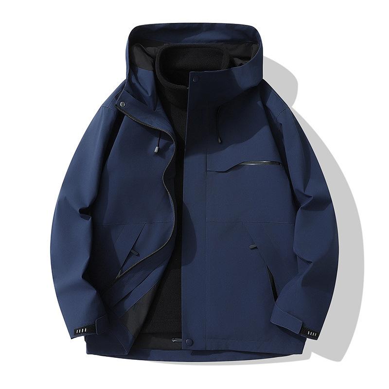 Куртка Женская Куртка 3-в-1 Мужская Куртка Ветрозащитная Водонепроницаемая Теплая Костюм для альпинизма Рабочая одежда