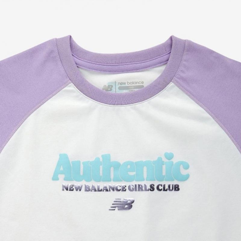 New Balance Half Club  Kids Girls  Raglan Color Crop Tee Nk9ee2802g 70 Short Sleeve Tee
