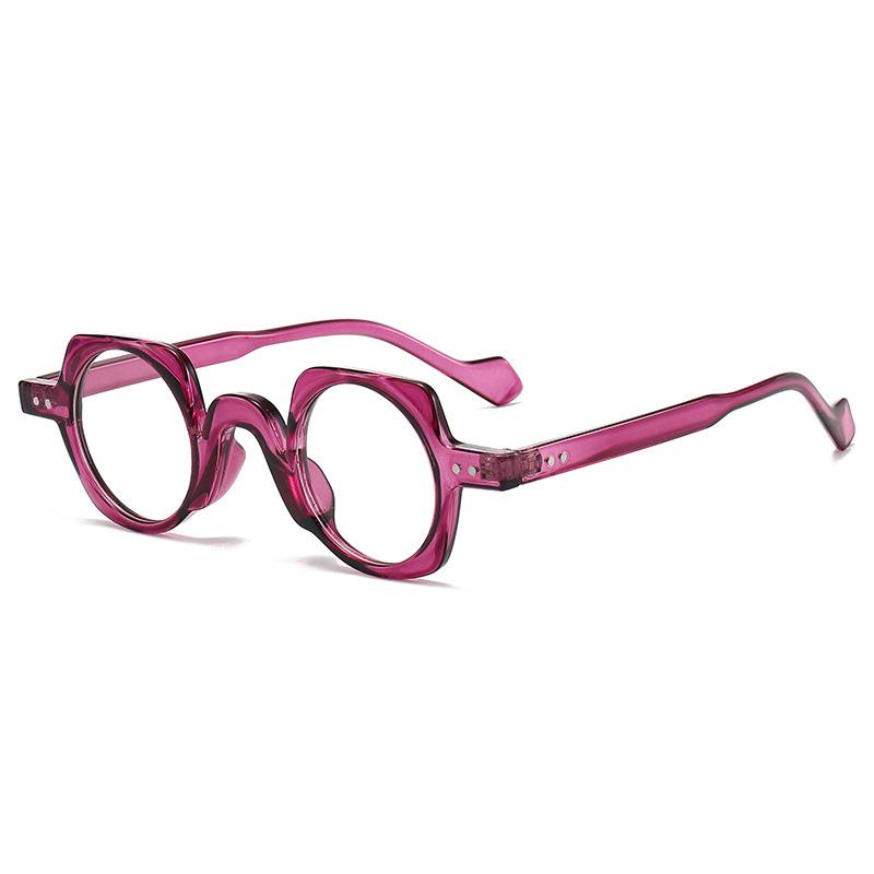 Fashion rice nails personalized square round frame literary flat mirror anti-blue light men and women's new glasses frame tide