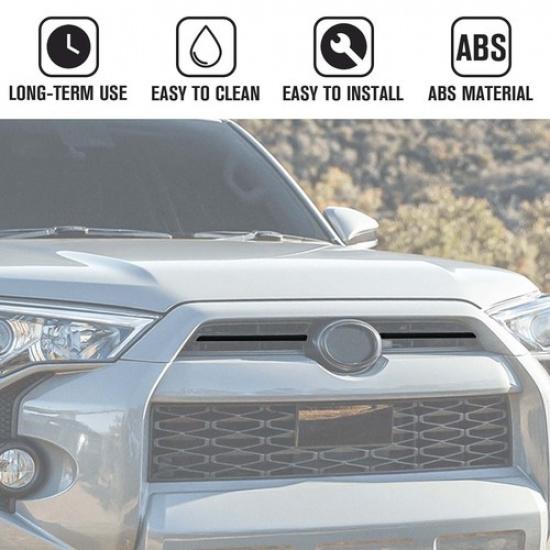 Matte Black ABS Front Center Grille erts Cover Trim Replace for + 4Runner