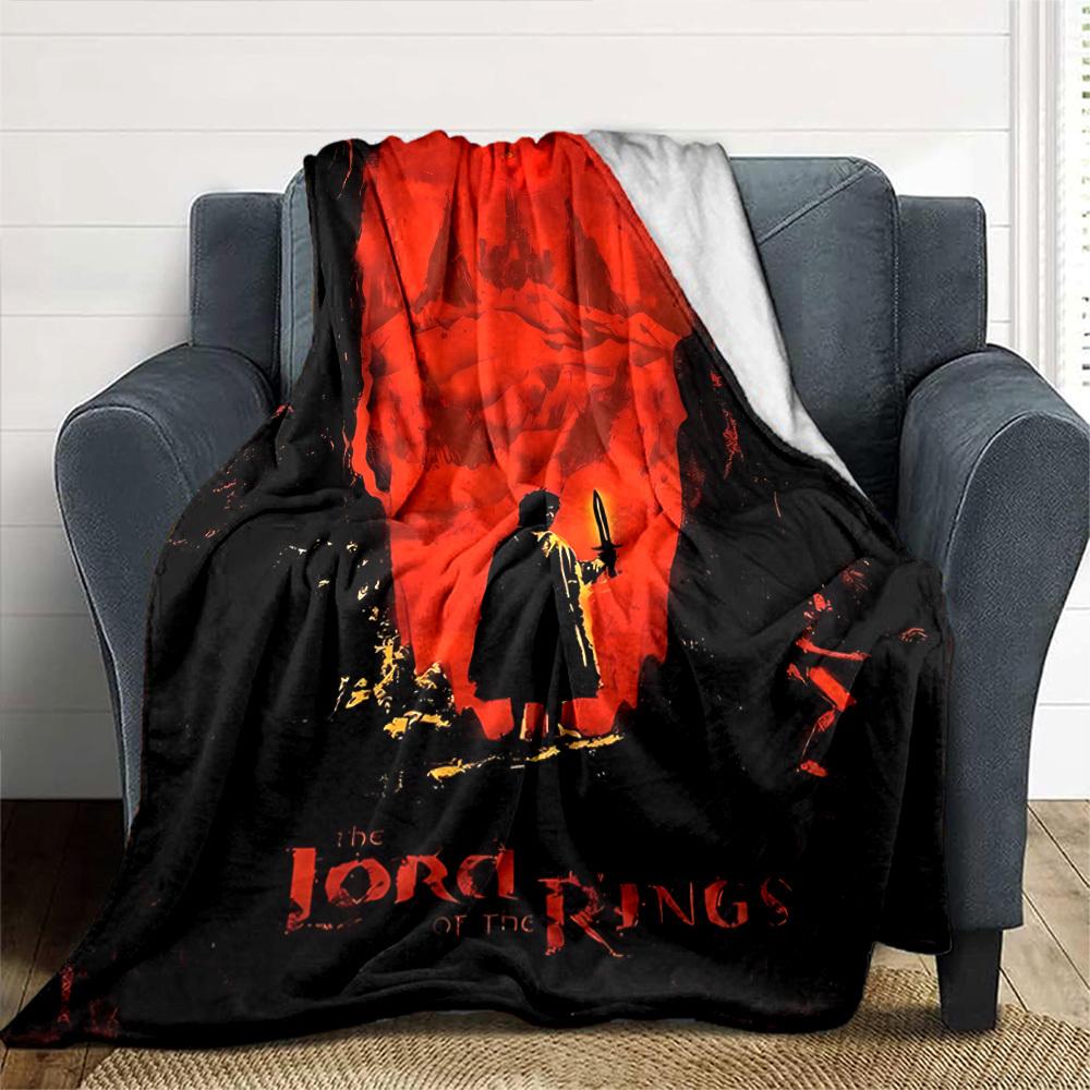1pc The Lord of the Rings Flannel Blanket Soft Warm Throw for Home, Office, Travel, All-Season Cozy Bedding GiftL1073