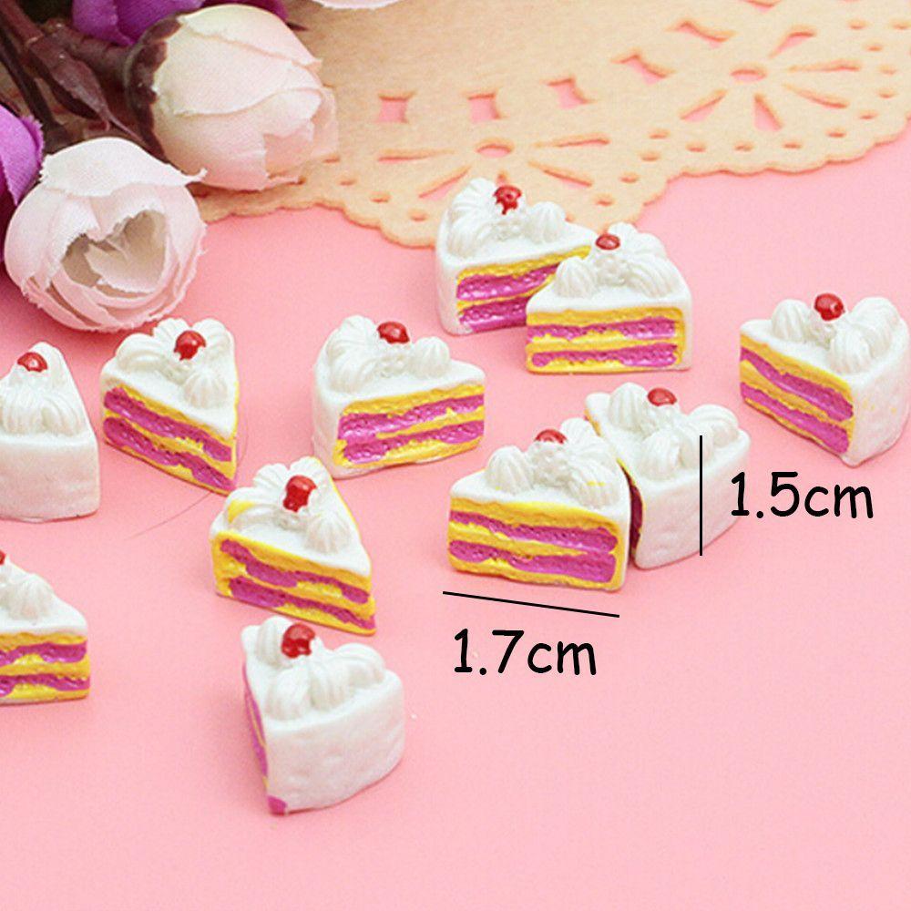 10pcs/lot Cute Artificial Decorative DIY Craft Toy Miniature Food DollHouse Cake Ornament