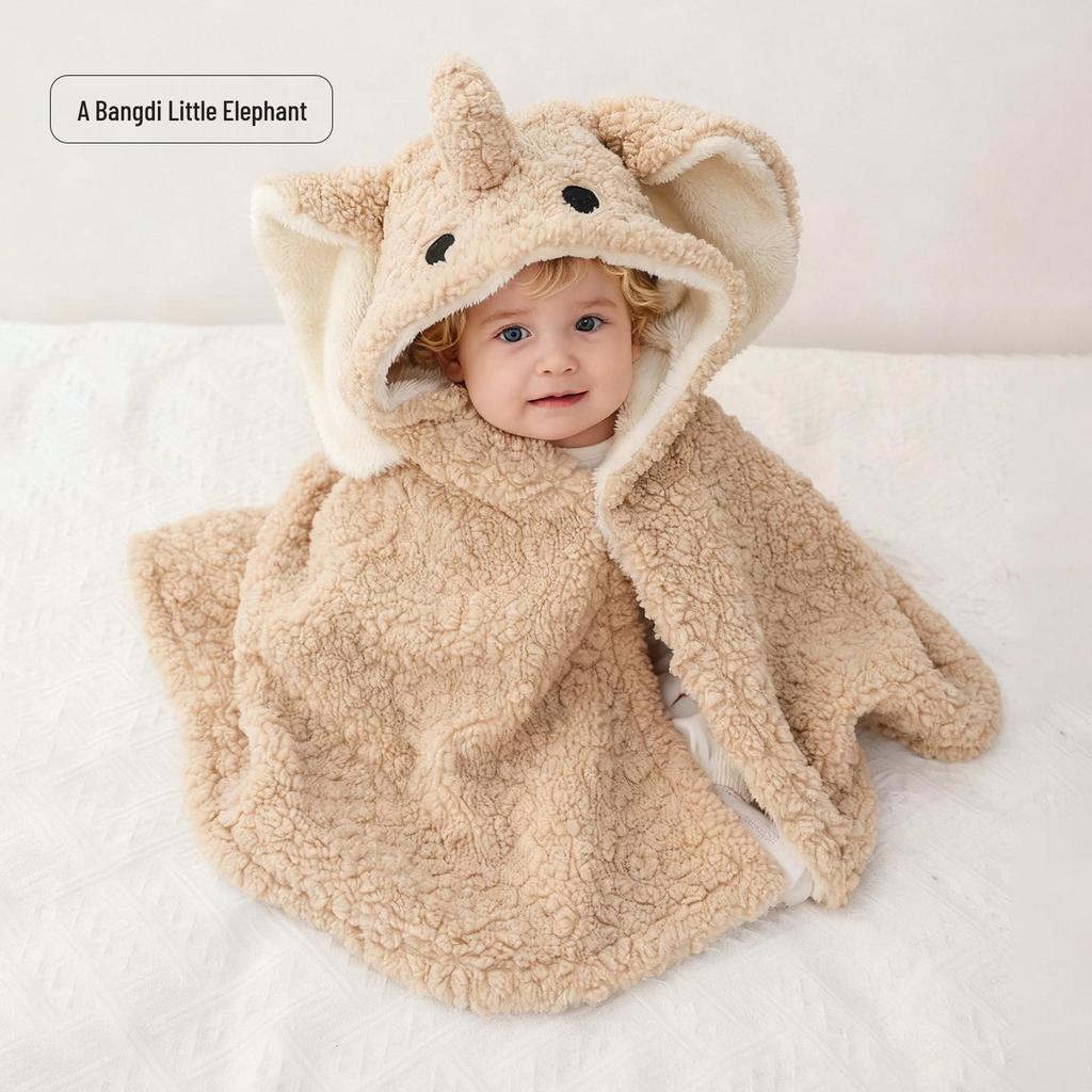 Двухслойная флисовая накидка с 3D-рисунком для детей: Очень толстые для прогулок с ребенком