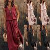 Women's Casual Fashion Solid Sexy Slim Backless Sleeveless Long Dress