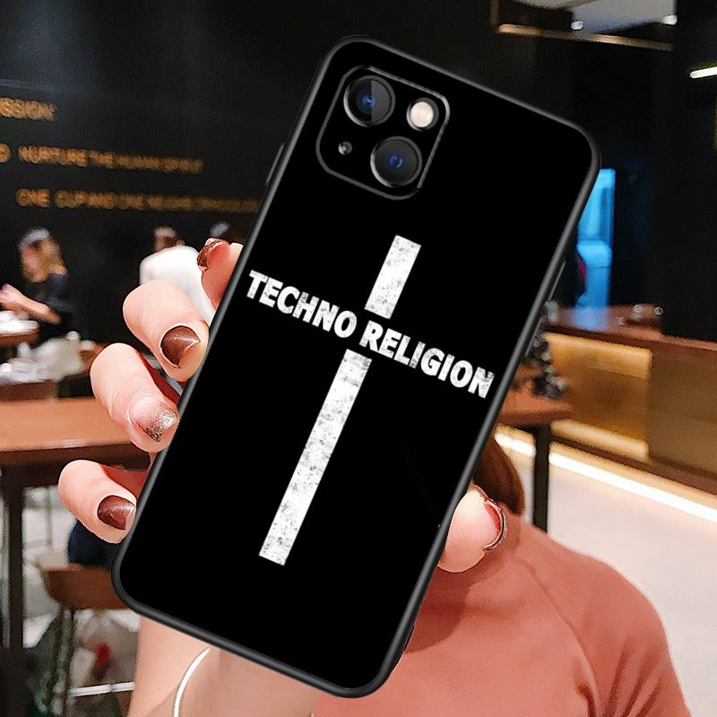 Чехол для iPhone 14 15 Pro Max 11 12 13 Mini X XR XS Max 7 8 14 Plus SE 2022 2020 в стиле Техно, Мягкий чехол