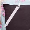 4 Pcs/Lot W Hite Bed Sheet Mattress Cover Blankets Grippers Straps Suspenders Clip Holder