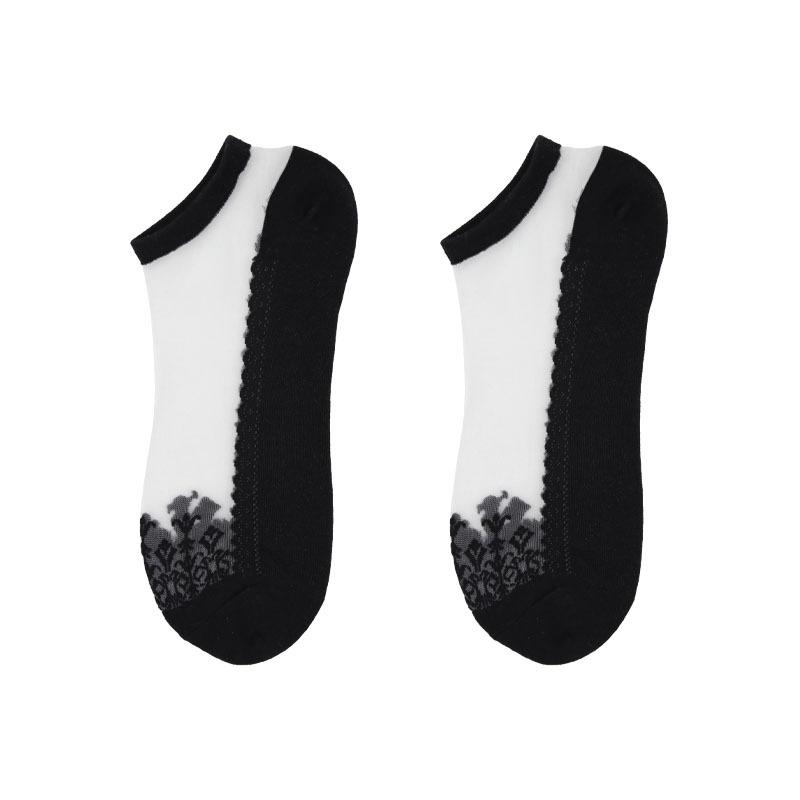 5 пар классных прозрачных хрустальных чулок, короткие носки-трубы, женские летние невидимые носки